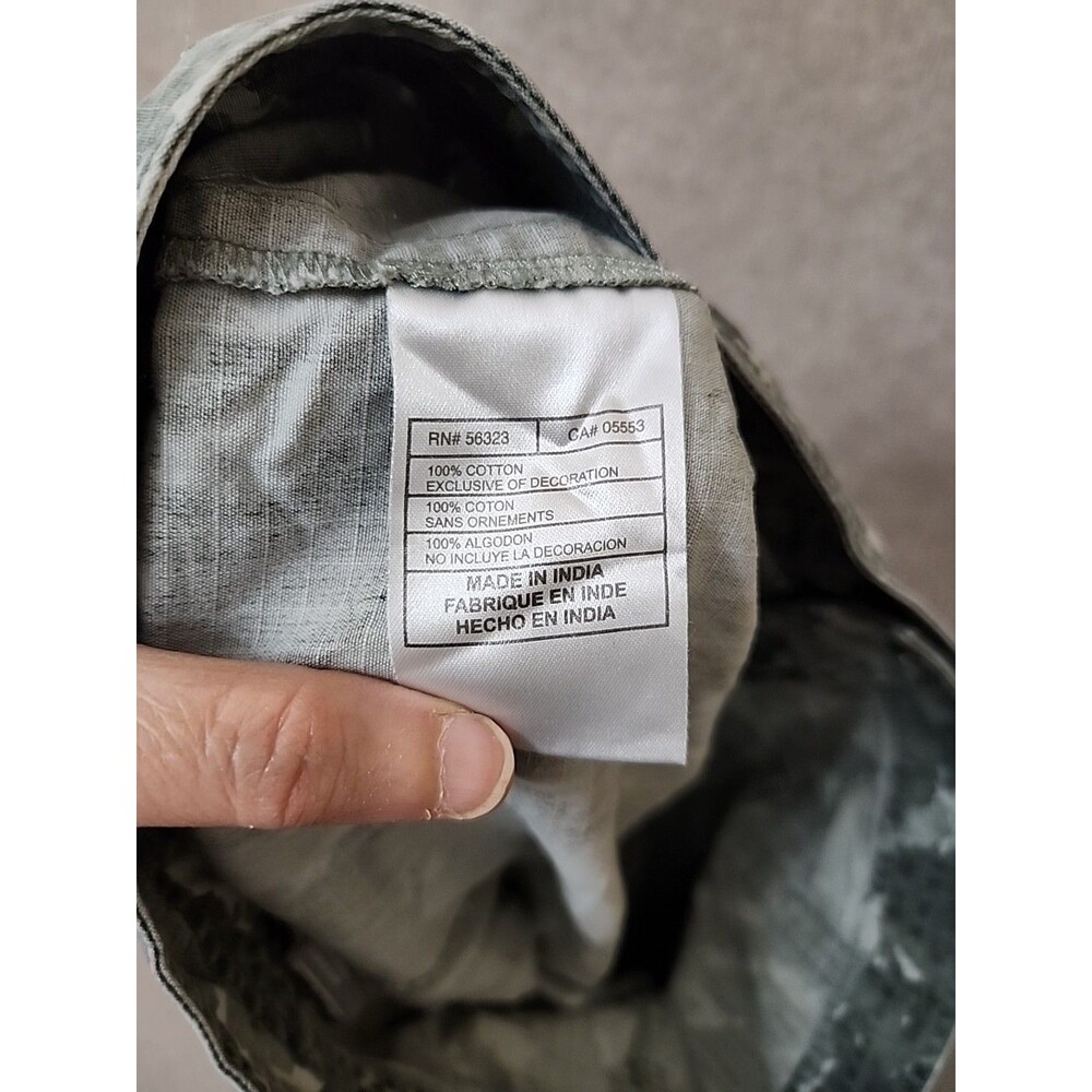 Nike Cargo Capri Pants Womens M 8-10 Green Camo Ripstop Drawstring Snap Hem - Picture 9 of 10